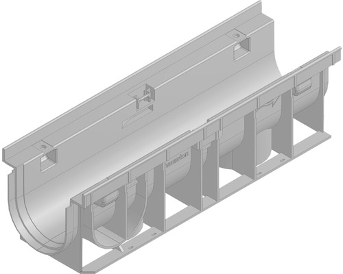 Partie inférieure de caniveau Hauraton Recyfix PRO 100 type 0105 en PP 500 x 160 x 150 mm