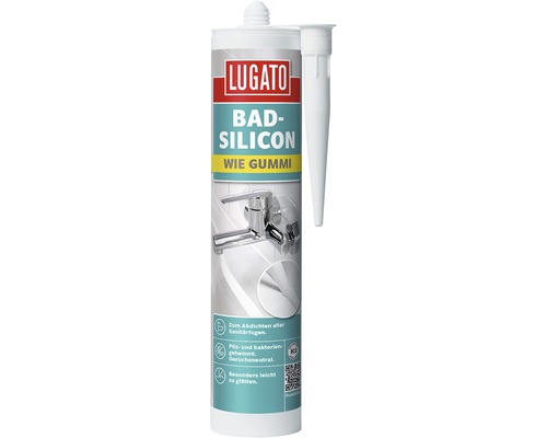 Lugato Bad-Silikon Wie Gummi weiss 310 ml