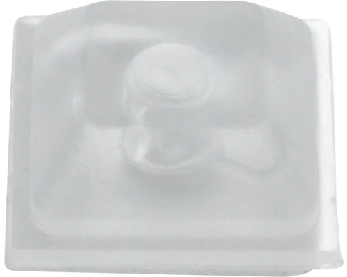 Tarrox Dispositif anti-bruit 18 x 18 x 7 mm carré transparent 8 pièces autocollant Clip de fixation en plastique