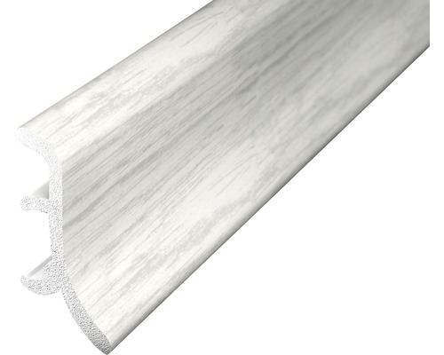 Plinthe Prinz mousse frêne blanc 48x2500 mm Plinthe avec décor bois
