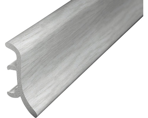 Prinz Sockelleiste geschäumt silbergrau 48x2500 mm Sockelleiste aus Kunststoff