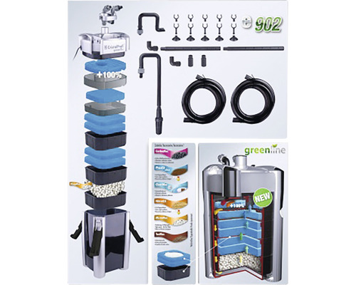 Filtre externe pour aquarium avec accessoires