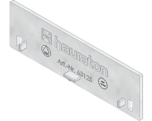 Front Hauraton DachfixResist type 45 en plastique résistant à la corrosion couleur argent 115x35 mm