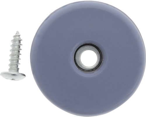 Tarrox Patin en PTFE avec vis 38 mm rond gris 2 pièces