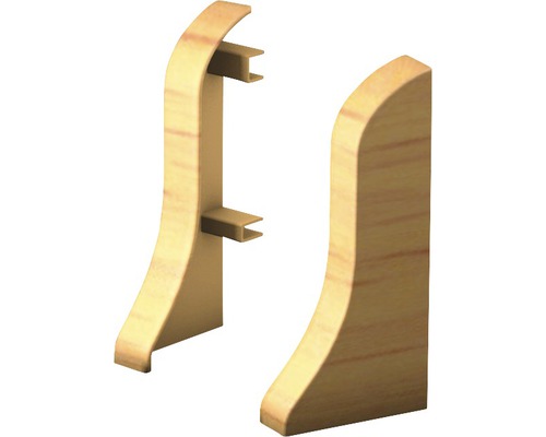 Pièces d'extrémités Prinz pour plinthe en mousse hêtre 48 mm