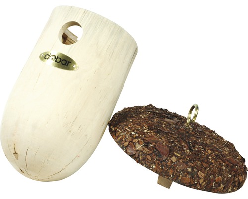 Dobar Cloche à nourriture en bois pour oiseaux de jardin