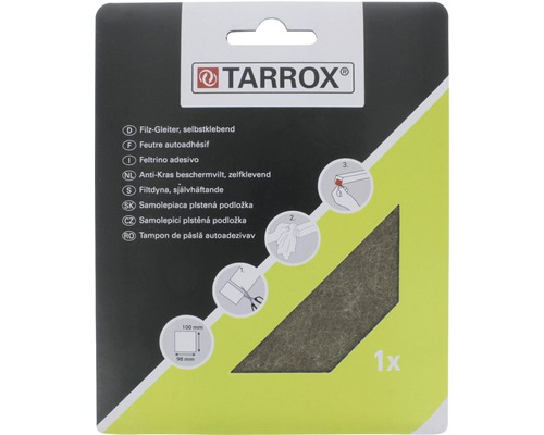 Patins en feutre autocollants Tarrox, rectangulaires, 98 x 100 millimètres, pour l''entretien des meubles