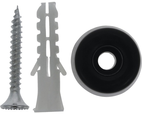 Vis, cheville et rosace pour fixations