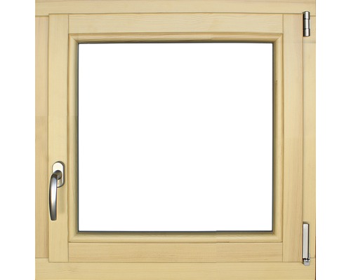 Fenêtre en bois pin, 75x75 cm DIN droite
