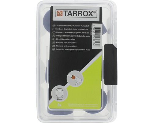 Embouts de pied de chaise Tarrox pour tubes ronds en plastique, 25 mm, 8 pièces
