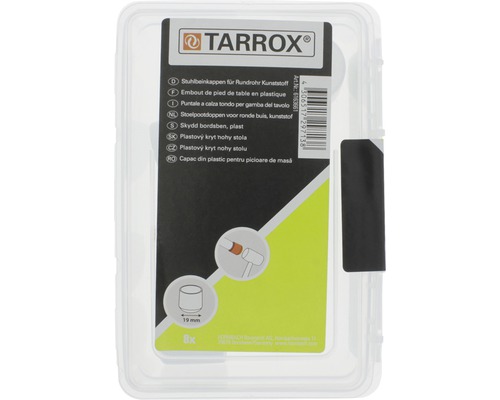 Embouts de pied de chaise Tarrox pour tubes ronds en plastique, 19 mm, 8 pièces