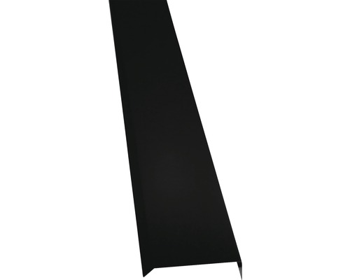 Bande de solin PRECIT noir foncé RAL 9005 2000x74 mm Profilé d''angle pour tôle trapézoïdale