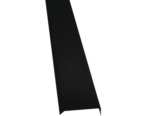 Bande de solin PRECIT noir foncé RAL 9005 1000x74 mm Angle en tôle, plié d''un côté