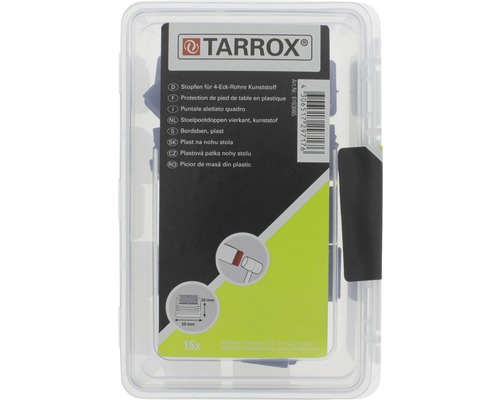 Tarrox Stopfen für Vierkantrohre aus Kunststoff, 16 Stück