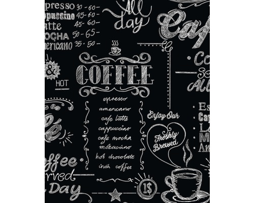 Tapisserie intissée 32-993 Modern Living Coffee Shop noir