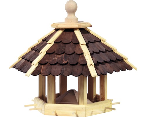 Vogelfutterhaus mit Holzschindeln 55x62x43 cm