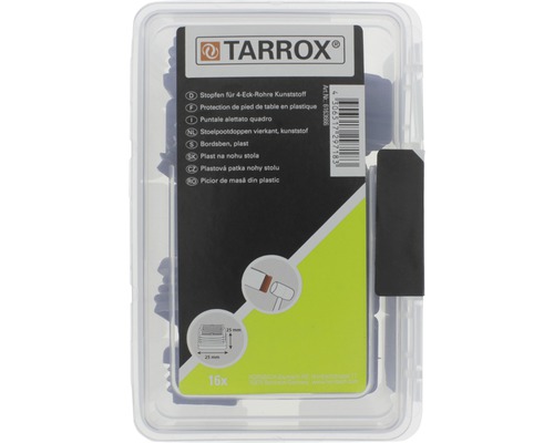 Tarrox Kunststoff Stopfen für Vierkantrohre, 16 Stück