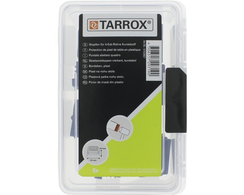 Embouts en plastique pour tubes carrés, 8 pièces
