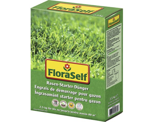 Engrais de démarrage pour pelouse FloraSelf 2,5 kg 80 m²-0