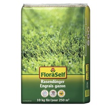 FloraSelf Rasendünger, 10 Kilogramm für 250 Quadratmeter