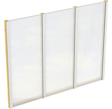 Paroi latérale SKAN HOLZ für Toiture pour terrasses indépendant 255x200 cm chêne clair