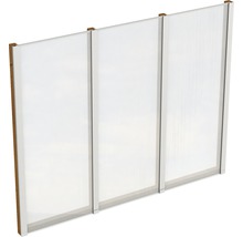 Paroi latérale SKAN HOLZ für Toiture pour terrasses indépendant 255x200 cm bois noyer