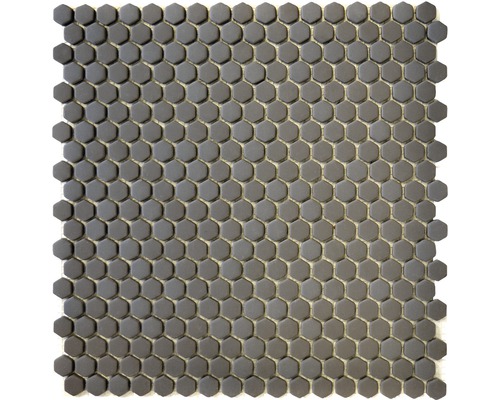 Mosaïque en verre CUBA HX15G GRIS 29x29,5 cm Mosaïque avec éléments hexagonaux