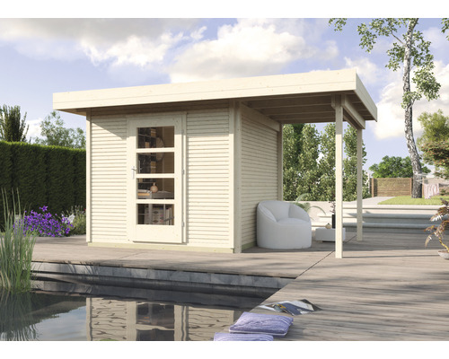 Abri de jardin weka Finline Profil T1 avec plancher et toit en appentis 205x210 cm naturel