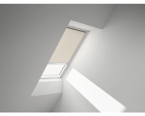 VELUX Sichtschutzrollos sandbeige uni solarbetrieben Rahmen aluminium RSL U08 4155S