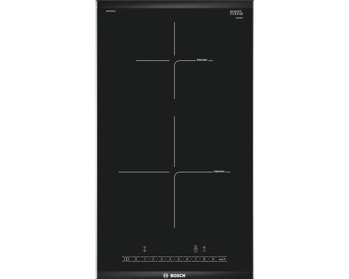 Plaque à induction Bosch PIB375FB1E Domino 30 cm 2 zones de cuisson autonomes Plaque de cuisson à induction Bosch avec deux zones de cuisson