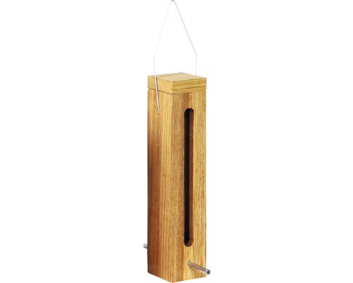 Mangeoire à oiseaux en bois avec dispositif de suspension