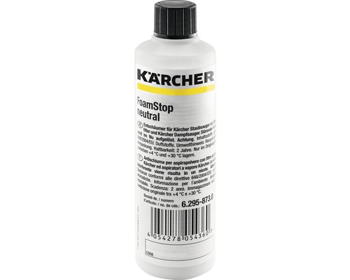 Kärcher Agent anti-mousse pour filtres à eau et aspirateurs à vapeur FoamStop, neutre, 125 ml