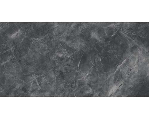 Feinsteinzeug Bodenfliese Premium Marble Messina schwarz 60x120 cm