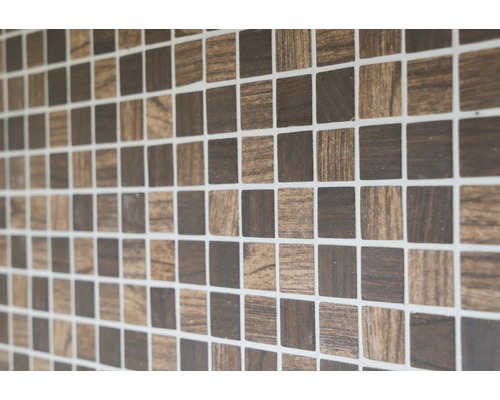 Carreaux de mosaïque carrés aspect bois comme carreaux muraux