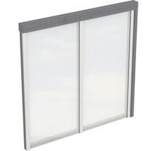 Paroi latérale SKAN HOLZ für Toiture pour terrasses 205x200 cm gris ardoise