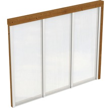 Paroi latérale SKAN HOLZ für Toiture pour terrasses 255x200 cm bois noyer