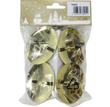 Paquet de quatre bougeoirs de Noël dorés