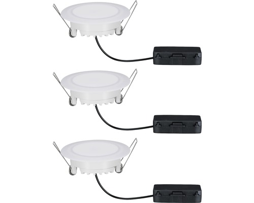 Drei LED Einbauspots mit Anschlussbox