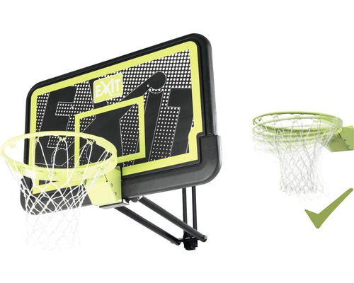 Panier de basket-ball pour trampoline EXIT - vert/noir