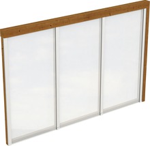 Paroi latérale SKAN HOLZ für Toiture pour terrasses 305x200 cm bois noyer