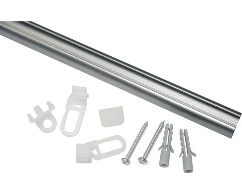 Aluminium-Vorhangschiene 13 mm Komplettset aluminium 150 cm