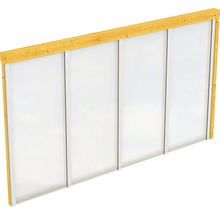 Paroi latérale SKAN HOLZ für Toiture pour terrasses 355x200 cm chêne clair