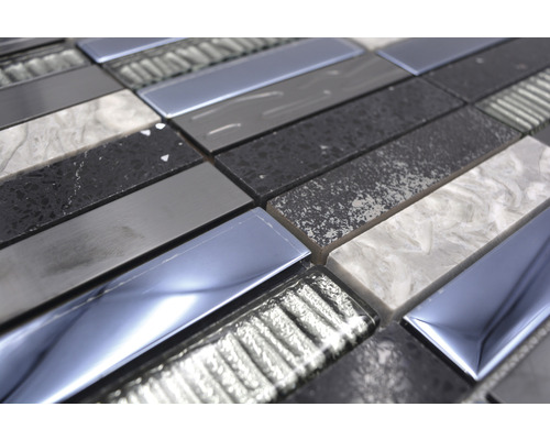 Mosaïque en verre et en pierre