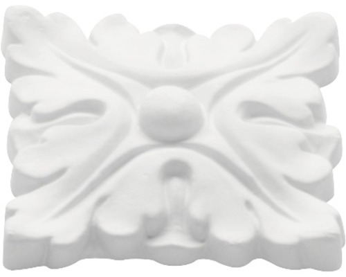 Quadratisches Zierelement mit Blattmuster zur Dekoration