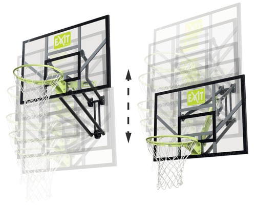 Basketballkorb zur Wandmontage mit verstellbarer Höhe