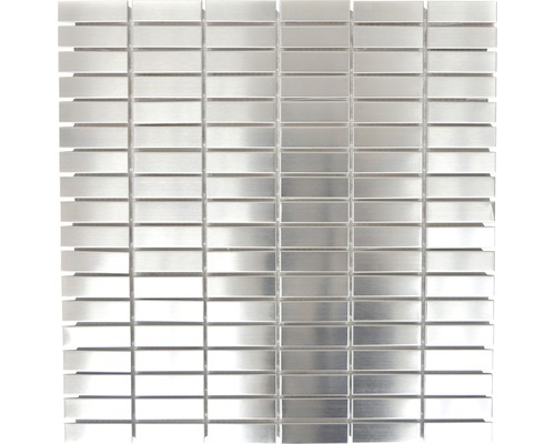 Edelstahlmosaik XCE 1548D SILBER 29,8x30,5 cm Mosaikfliese aus Metall, rechteckig