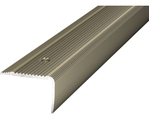 Nez de marche Prinz aluminium acier inoxydable mat perforé 30 x 20 x 2500 mm