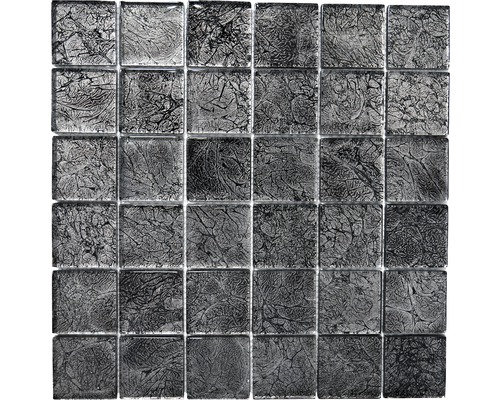 Mosaïque de verre XCM 8BL27 NOIR, 30x30 cm Mosaïque avec surface décorative