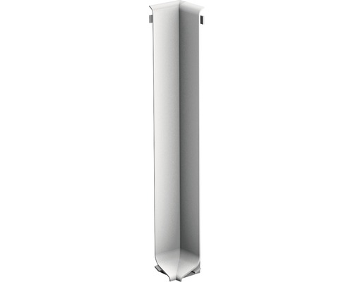 Angle intérieur pour plinthe aluminium argent 100 mm