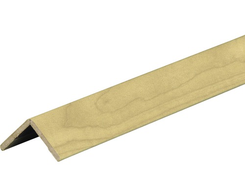 Baguette d'angle en érable argenté 28x28x2600 mm Profilé d''angle en bois